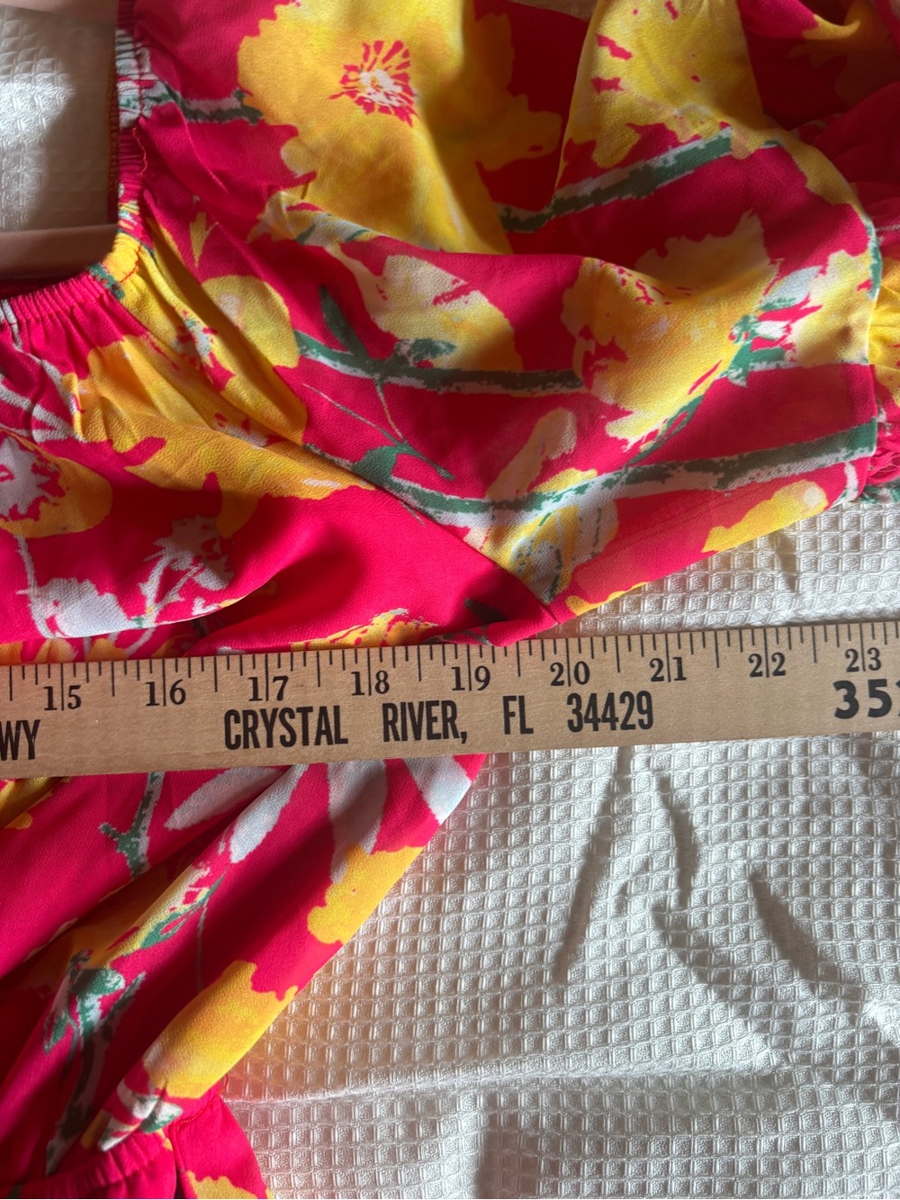 flying tomato floral romper pink yellow boho cottagecore festival off shoulder L - Picture 8 of 9